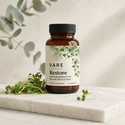 VARE Restore bottle with broccoli sprouts